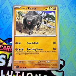 paldean tauros (101/191) - uncommon — pokémon: surging sparks